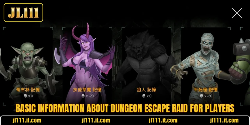 Basic information about Dungeon Escape Raid for players