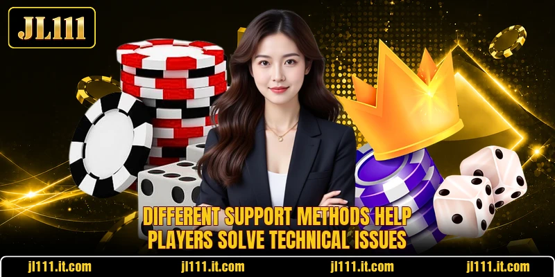 Different support methods help players solve technical issues Different support methods help players solve technical issues