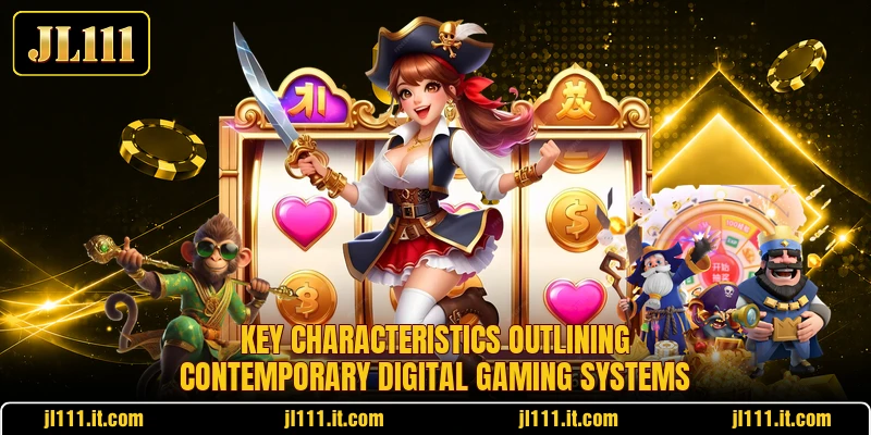 Key characteristics outlining contemporary digital gaming systems