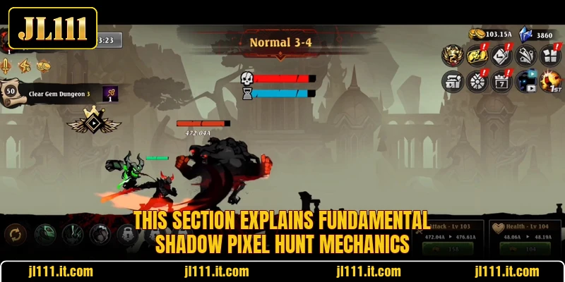 This section explains fundamental Shadow Pixel Hunt mechanics