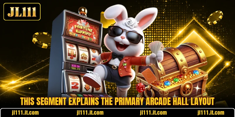 This segment explains the primary arcade hall layout